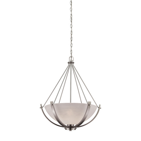 Casual Mission Three Light Chandelier in Brushed Nickel (45|CN170342)