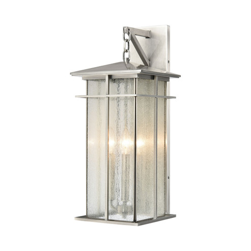 Oak Park Three Light Outdoor Wall Sconce in Antique Brushed Aluminum (45|89373/3)