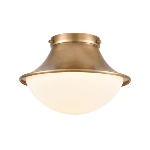 Matterhorn One Light Flush Mount in Natural Brass (45|89125/1)