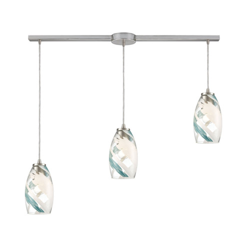 Turbulence Three Light Pendant in Satin Nickel (45|85211/3L)