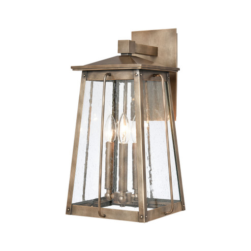 Kirkdale Three Light Outdoor Wall Sconce in Vintage Brass (45|83412/3)