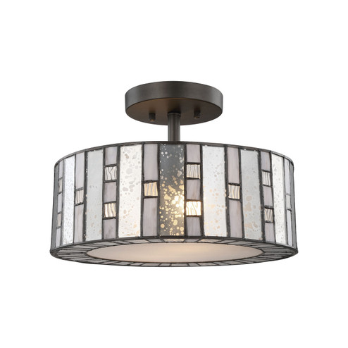 Ethan Two Light Semi Flush Mount in Tiffany Bronze (45|70213/2)