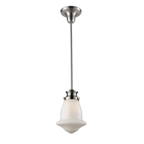 Schoolhouse One Light Mini Pendant in Satin Nickel (45|69029-1)