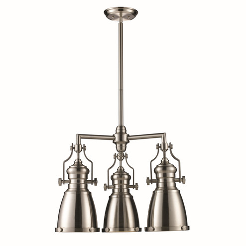 Chadwick Three Light Chandelier in Satin Nickel (45|66120-3)
