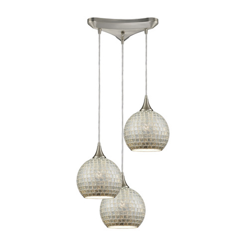 Fusion Three Light Pendant in Satin Nickel (45|529-3SLV)