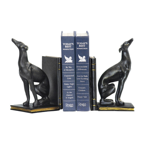 Greyhound Bookend - Set of 2 in Black (45|4-83032)