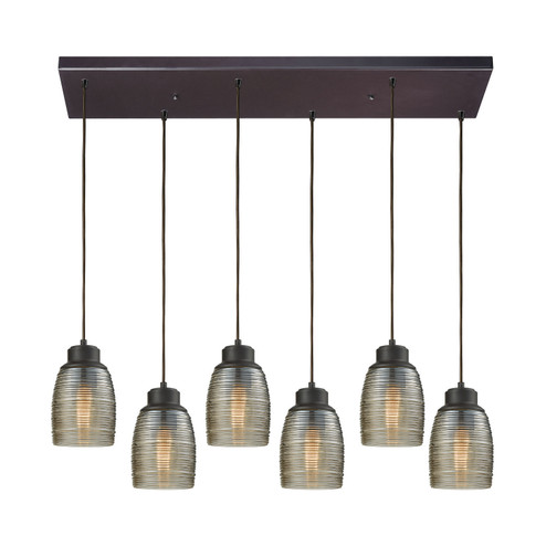 Muncie Six Light Pendant in Oil Rubbed Bronze (45|46216/6RC)