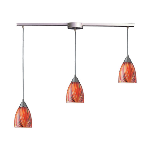 Arco Baleno Three Light Pendant in Satin Nickel (45|416-3L-M)