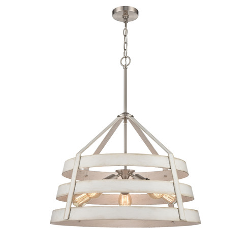 Brigantine Five Light Chandelier in Satin Nickel (45|33558/5)