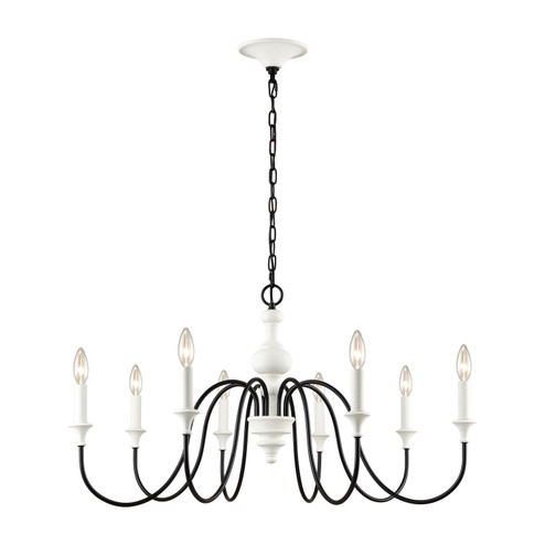 Val de Loire Eight Light Chandelier in White (45|33468/8)