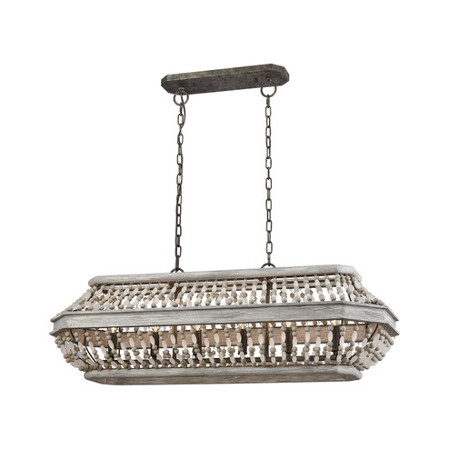 Summerton Six Light Linear Chandelier in Washed Gray (45|33192/6)