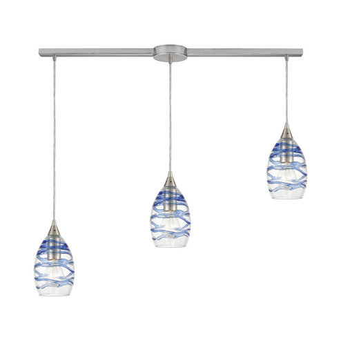 Vines Three Light Pendant in Satin Nickel (45|31742/3L)