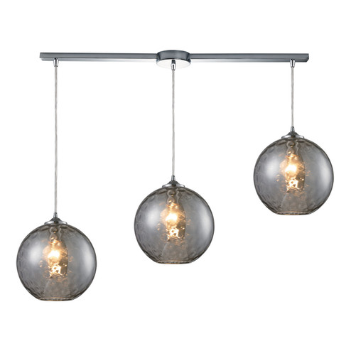 Watersphere Three Light Pendant in Polished Chrome (45|31380/3L-SMK)
