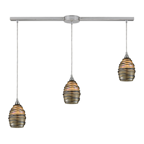 Vines Three Light Pendant in Satin Nickel (45|31142/3L)