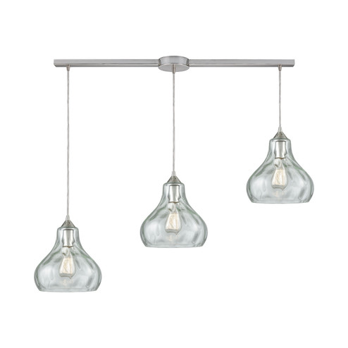 Belmont Three Light Pendant in Satin Nickel (45|25100/3L)