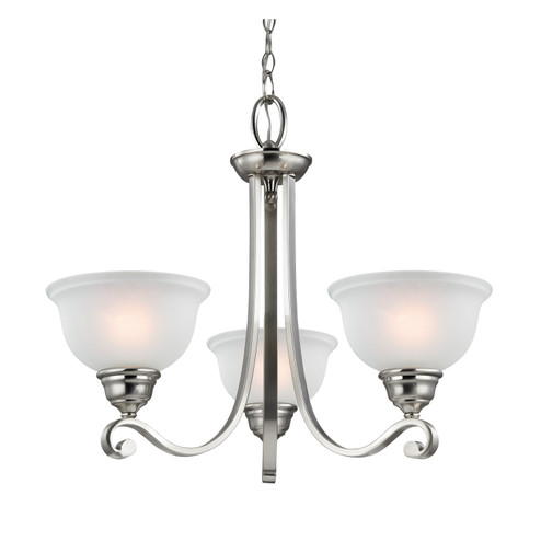 Hamilton Three Light Chandelier in Brushed Nickel (45|2303CH/20)