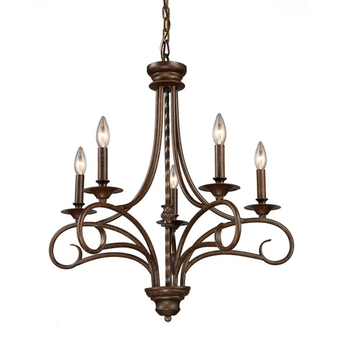 Gloucester Five Light Chandelier in Weathered Bronze (45|15042/5)