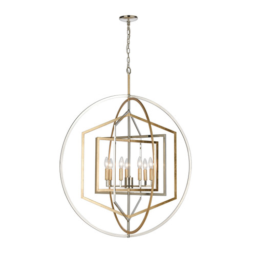 Geosphere Seven Light Chandelier in Polished Nickel (45|12264/7)