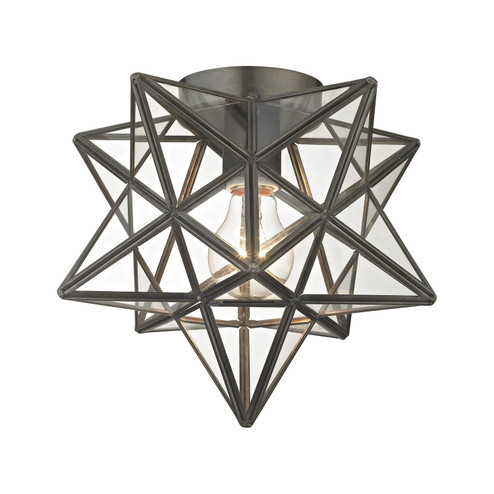 Moravian Star One Light Flush Mount in Oil Rubbed Bronze (45|1145-005)