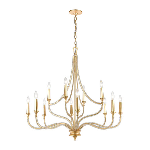 La Rochelle 12 Light Chandelier in Parisian Gold Leaf (45|11178/12)