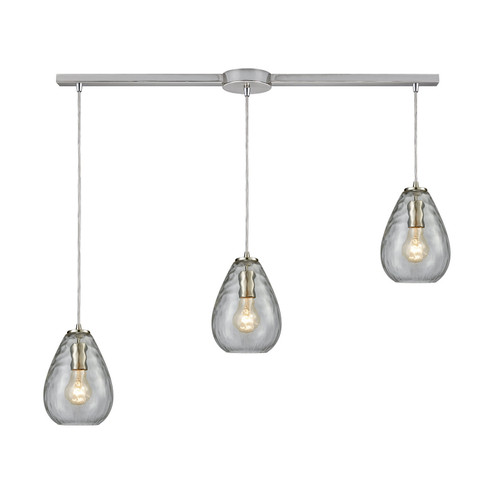 Lagoon Three Light Pendant in Satin Nickel (45|10760/3L)