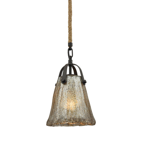 Hand Formed Glass One Light Mini Pendant in Oil Rubbed Bronze (45|10631/1)