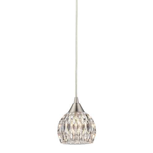 Kersey One Light Mini Pendant in Satin Nickel (45|10342/1)