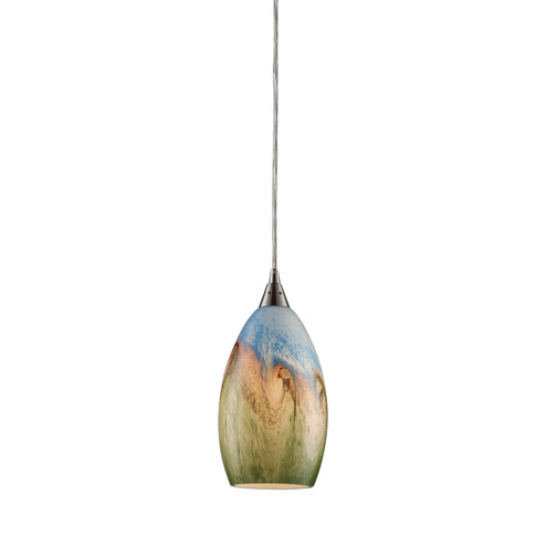 Geologic One Light Mini Pendant in Satin Nickel (45|10077/1)