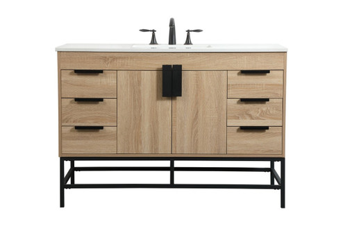 Eugene Single Bathroom Vanity in Mango Wood (173|VF488W48MW)