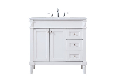 Bennett Single Bathroom Vanity in White (173|VF31836WH)