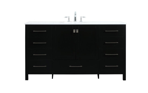 Irene Vanity Sink Set in Black (173|VF18860BK)