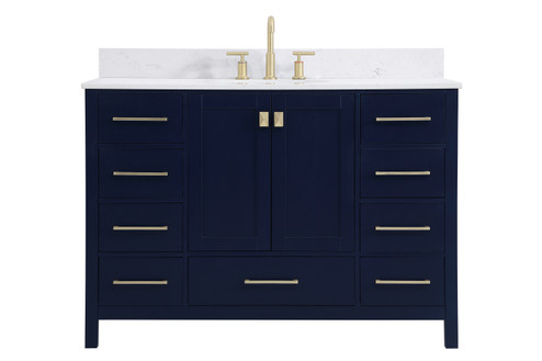 Irene Bathroom Vanity Set in Blue (173|VF18848BL-BS)