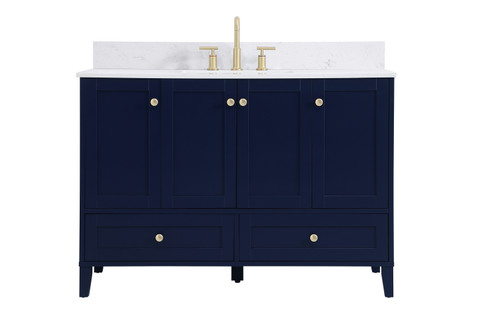 Sommerville Bathroom Vanity Set in Blue (173|VF18048BL-BS)