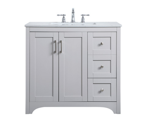 moore Single Bathroom Vanity in Grey (173|VF17036GR)