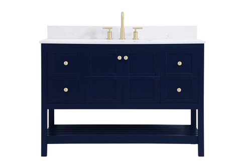 Theo Bathroom Vanity Set in Blue (173|VF16448BL-BS)