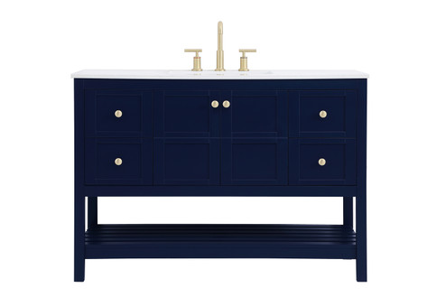Theo Single Bathroom Vanity in Blue (173|VF16448BL)