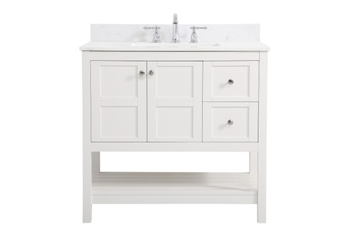 Theo Bathroom Vanity Set in White (173|VF16436WH-BS)