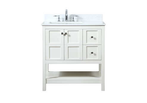 Theo Vanity Sink Set in White (173|VF16432WH-BS)