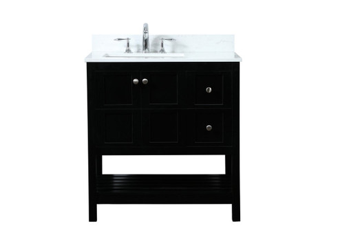 Theo Vanity Sink Set in Black (173|VF16432BK-BS)