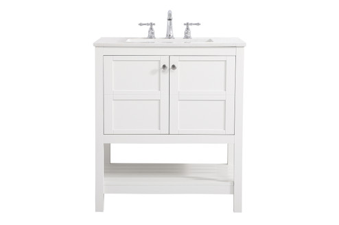 Theo Single Bathroom Vanity in White (173|VF16430WH)