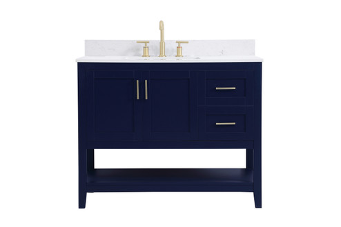 Aubrey Bathroom Vanity Set in Blue (173|VF16042BL-BS)