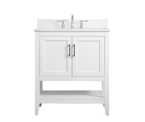 Aubrey Bathroom Vanity Set in White (173|VF16030WH-BS)