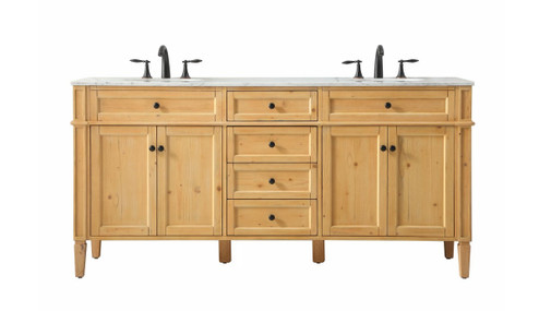 Park Avenue Double Bathroom Vanity in Natural Wood (173|VF12572DNW)