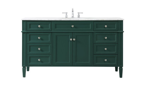 Park Avenue Single Bathroom Vanity in Green (173|VF12560GN)