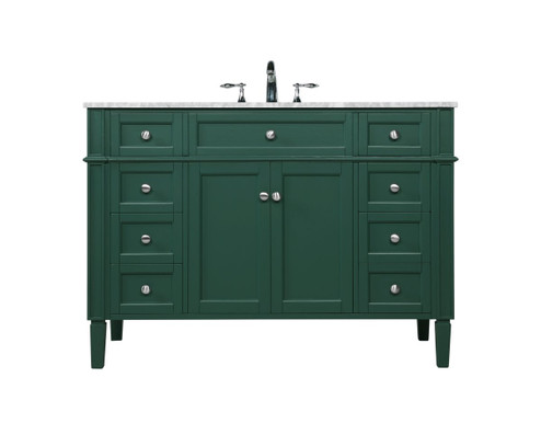 Park Avenue Single Bathroom Vanity in Green (173|VF12548GN)