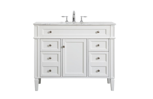 Park Avenue Single Bathroom Vanity in White (173|VF12542WH)