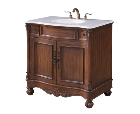 Windsor Single Bathroom Vanity in Teak (173|VF-1047)