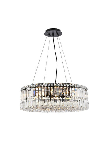 Maxime 12 Light Chandelier in Black (173|V2030D24BK/RC)