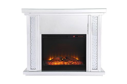 Modern Mantle With Fireplace in Clear (173|MF9901-F1)