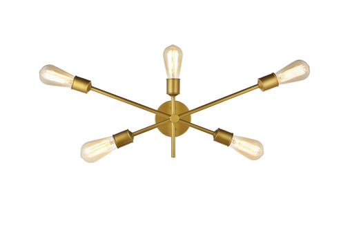 Axel Five Light Wall Sconce in Brass (173|LD8022W24BR)